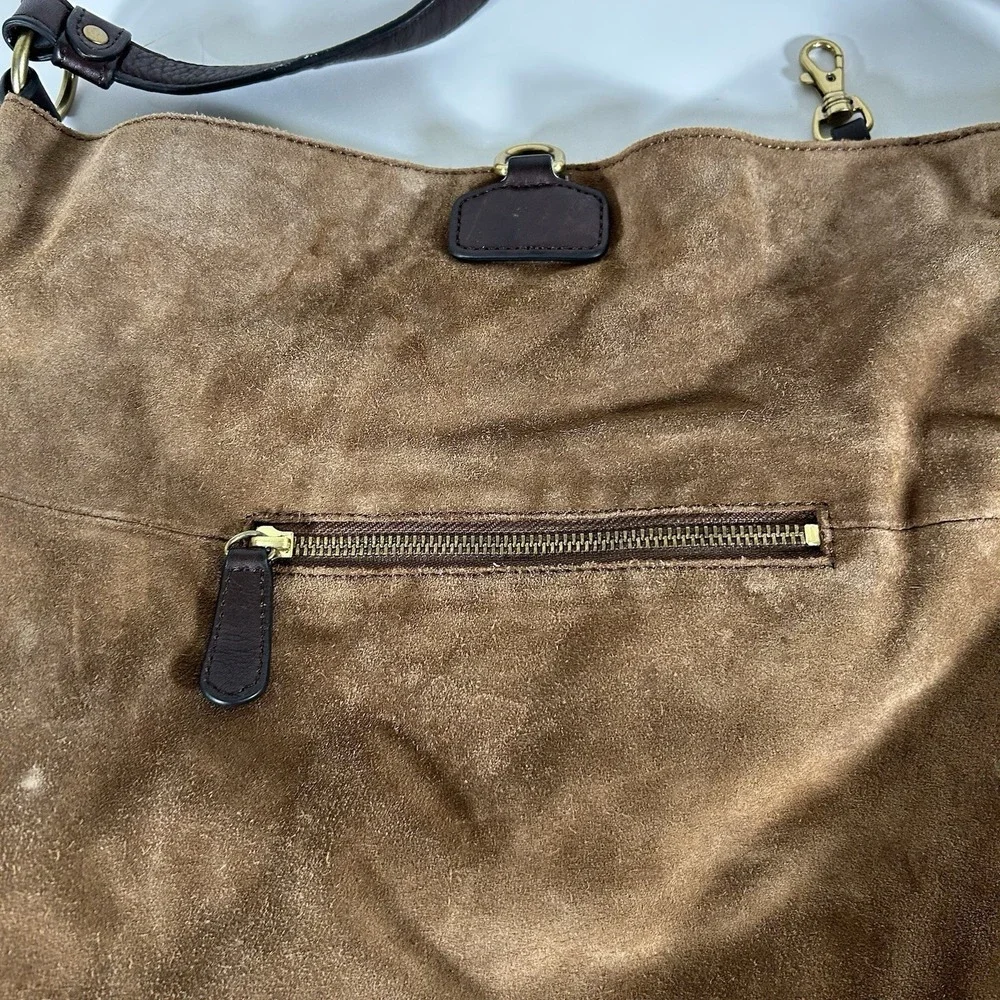 Frye Women's Purse Paige Hobo Tan Tote Bag Leather Suede Outdoor MSRP $358
